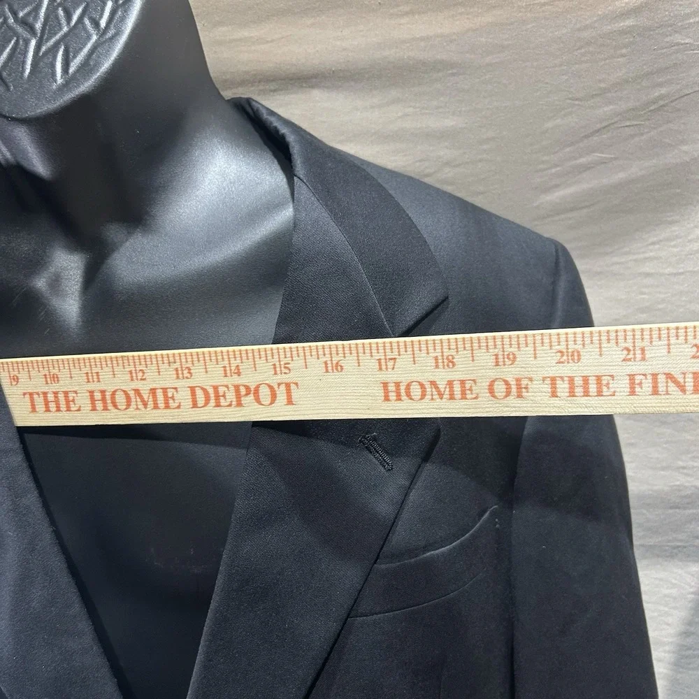 Vintage Nino Cerruti Rue Royale Mens 42R Black Suit Jacket Blazer Tailored USA